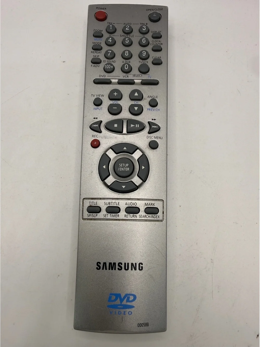 Samsung 00058B Original OEM DVD VCR Combo Remote Control Tested Working